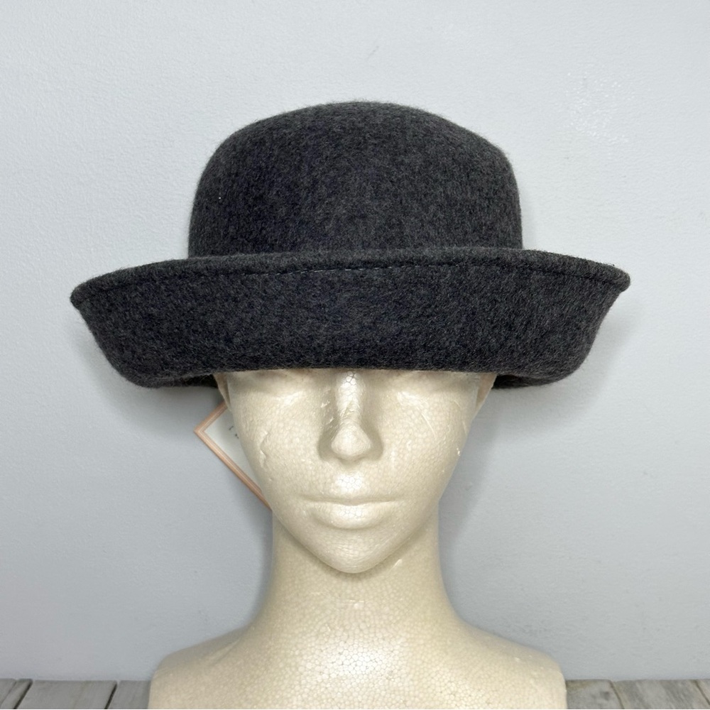 Traveler Packable Crushable Wool Cloche Hat Buttoned Travel